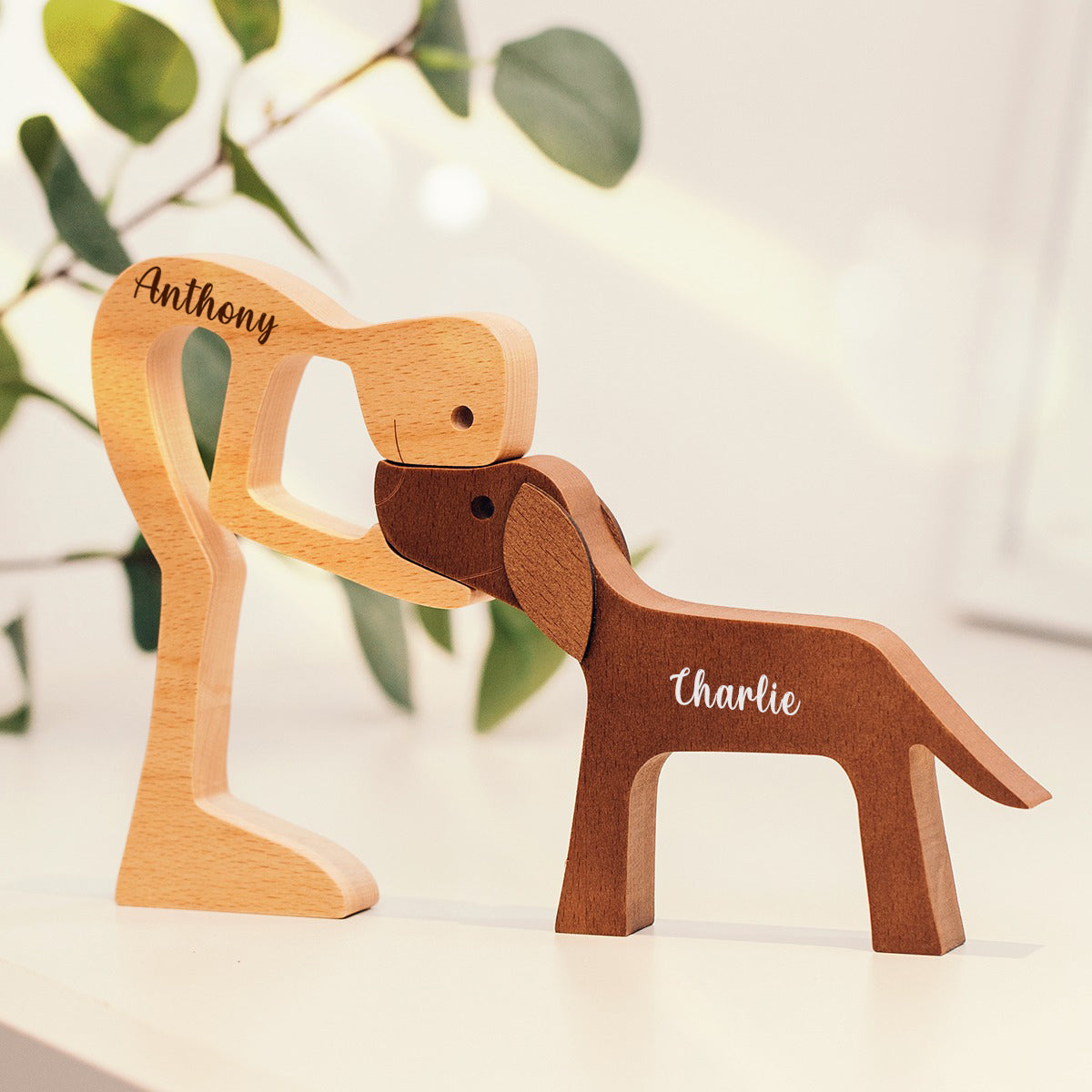 Rompecabezas de madera personalizado en forma de perro y gato - Esculturas únicas para amantes de mascotas - El regalo perfecto para propietarios de perros y gatos.