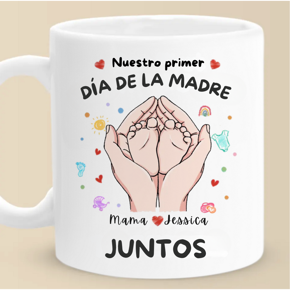 Taza personalizada para la familia - Día de la Madre, Regalo para el Baby Shower, Regalo para la primera mamá
