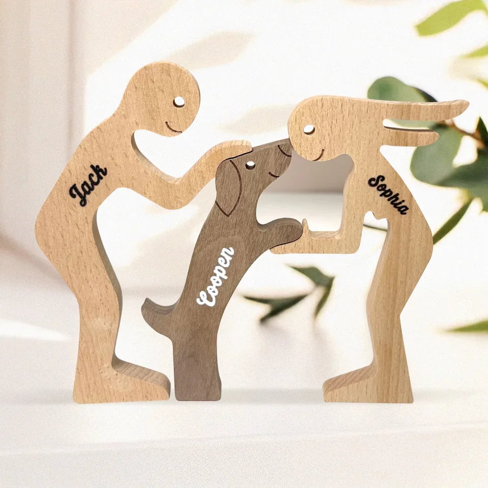 Rompecabezas de madera personalizado en forma de perro y gato - Esculturas únicas para amantes de mascotas - El regalo perfecto para propietarios de perros y gatos.
