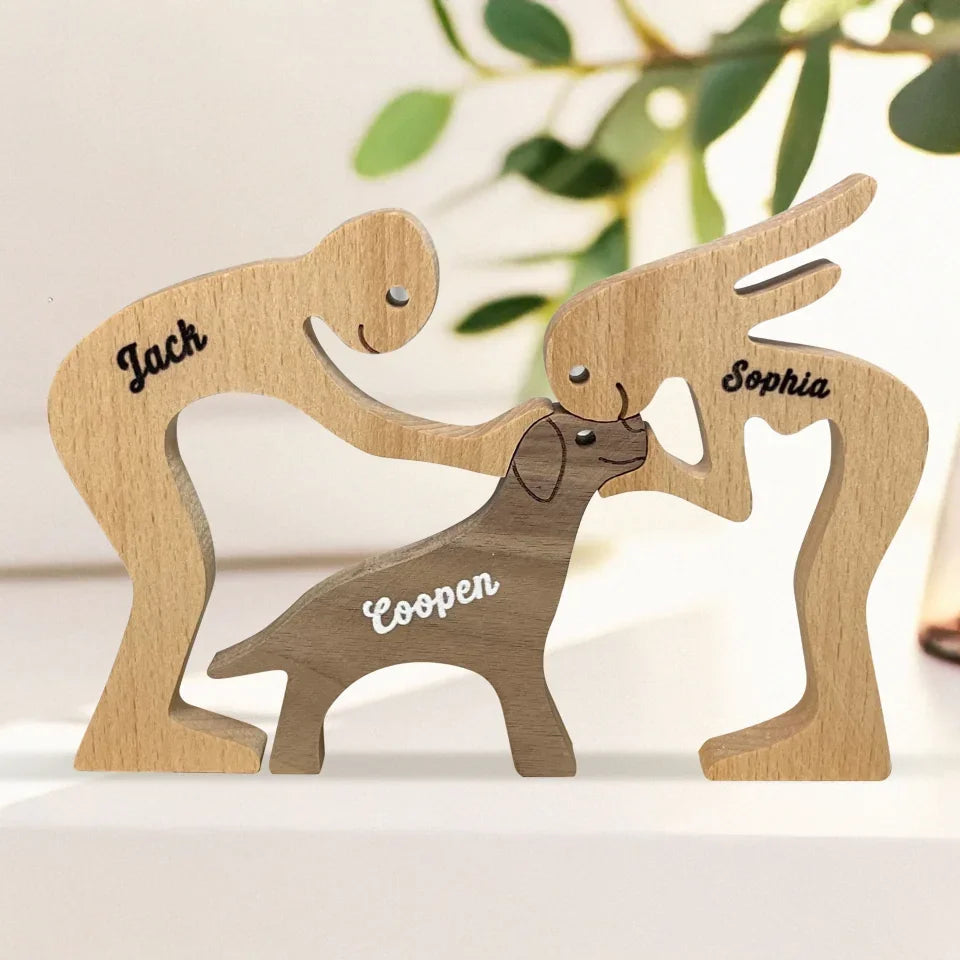 Rompecabezas de madera personalizado en forma de perro y gato - Esculturas únicas para amantes de mascotas - El regalo perfecto para propietarios de perros y gatos.